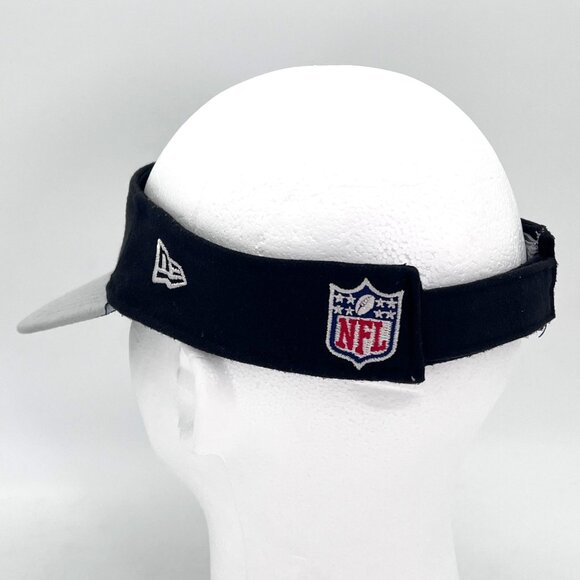Las Vegas Raiders New Era NFL Adjustable Visor Cap Hat Hook and Loop Closure - Picture 11 of 16
